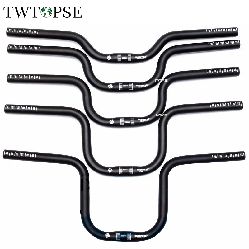 TWTOPSE 175g руль для велосипеда M Brompton, складная ручка для велосипеда, 25,4 мм, w540мм, h50мм, 80, 100, 140, 170 мм, AL7050, легкий