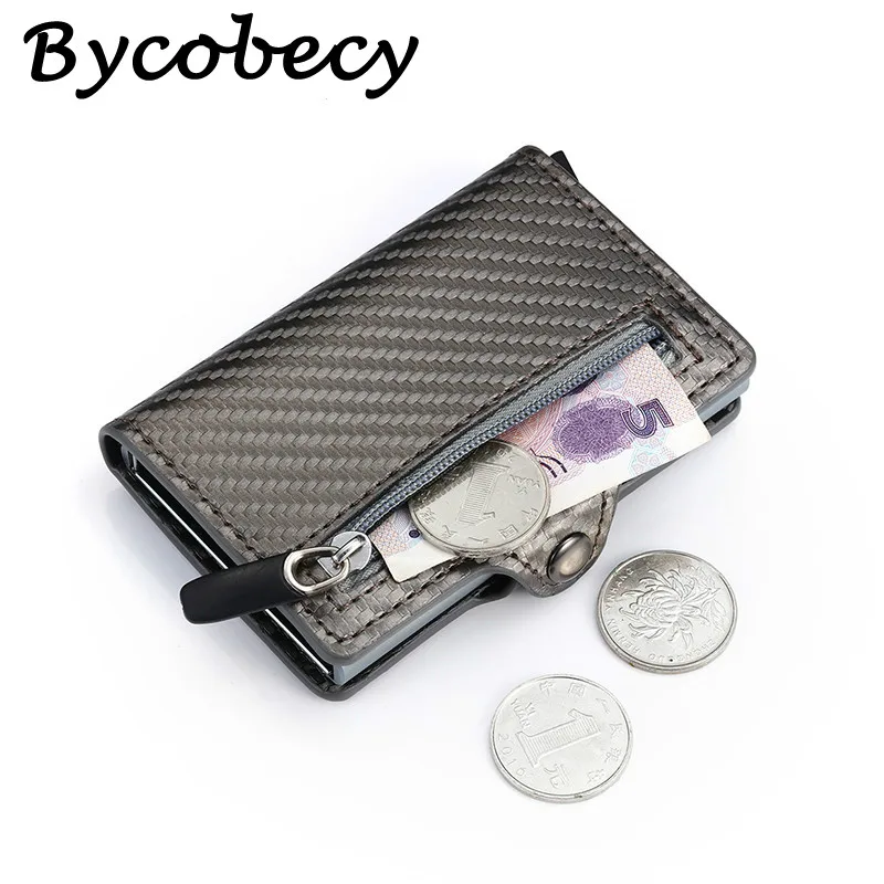 Bycobecy высококачественный Умный кошелек из углеродного волокна карта RFID мужской