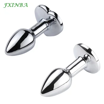 FXINBA Stainless Steel Anal Plug Metal Butt Plug Large Set Tail Anal Beads Jewelry Buttplug Adult Sex Anal Toys for Women Man 5