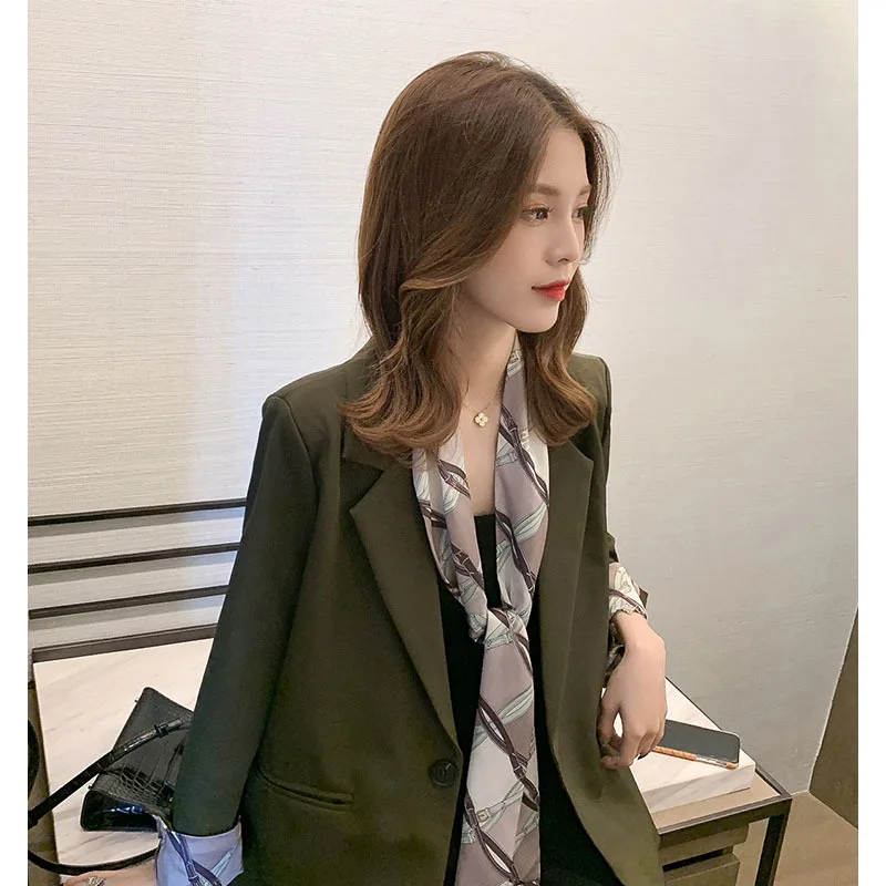 

Online Celebrity Style Early Autumn Fashion Silk Scarves Bandage Cloth Waist Hugging Slimming Loose-Fit Suit 2019 Autumn New Sty
