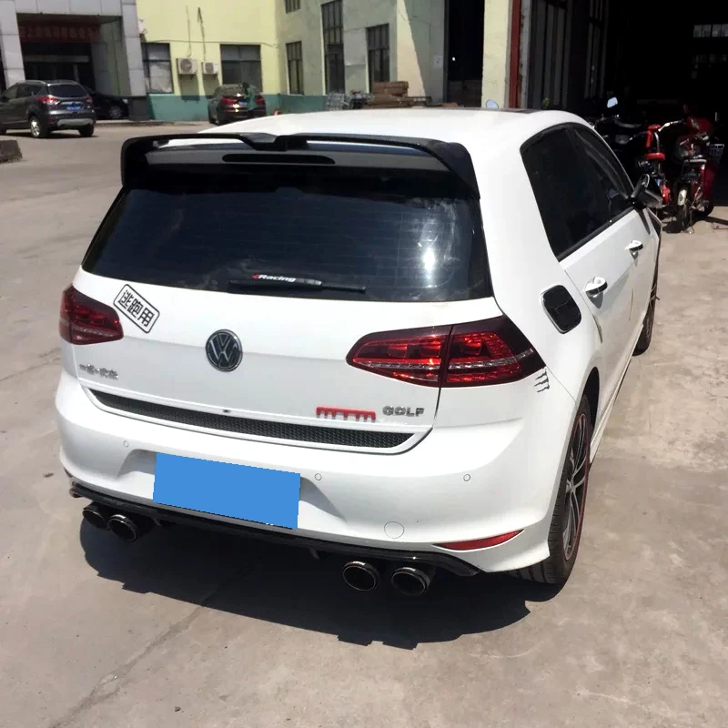 Высокое качество ABS Спойлер для Volkswagen Golf 7 MK7 2013- грунтовка или углеродное волокно декоративный узор заднее крыло Гольф спойлер