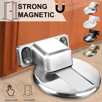

Magnetic Invisible Door Stopper Floor Mounted Anti-Collision Catch Holder Stop