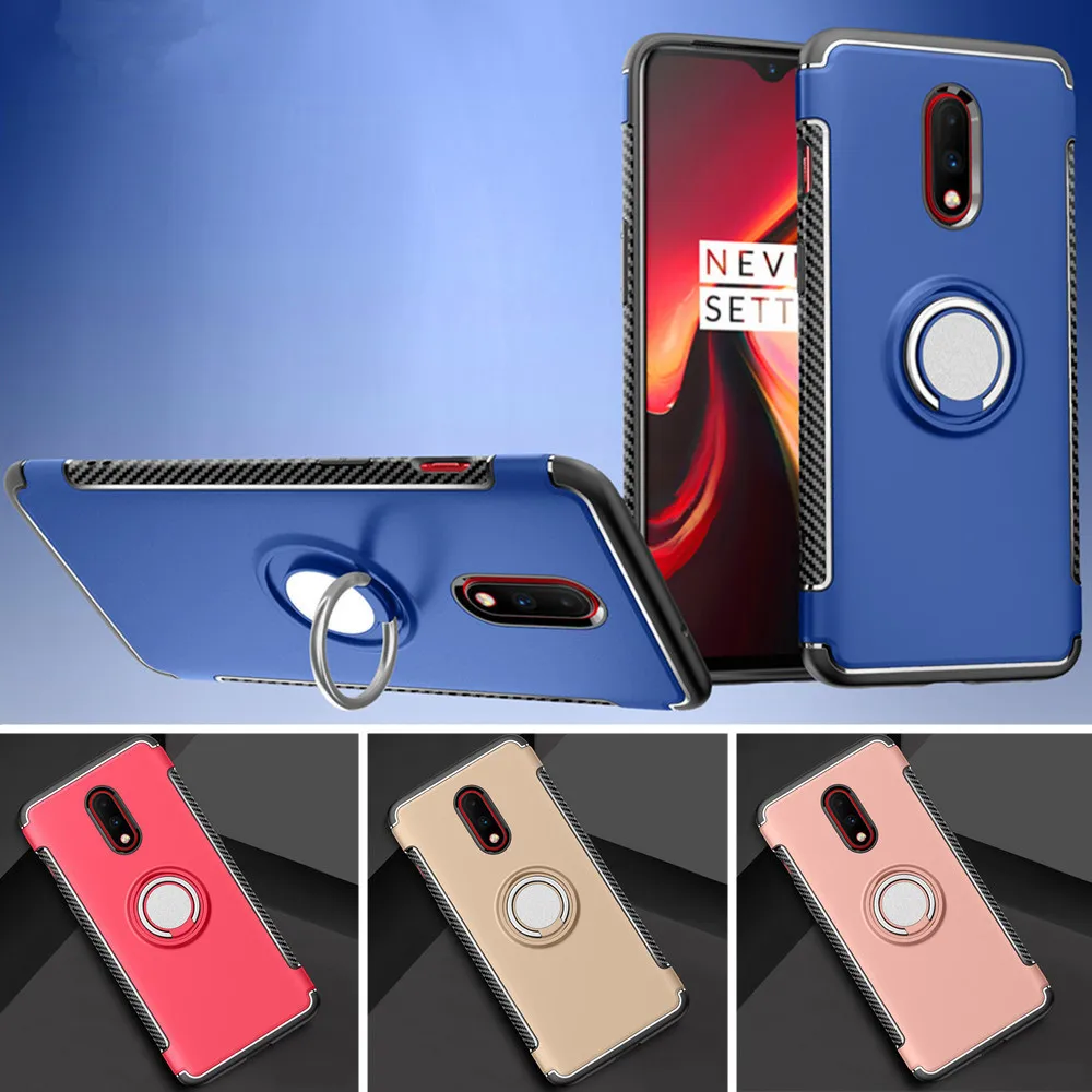 Магнитный автомобильный чехол-держатель для OnePlus 7 1 + 6T 5T 5 противоударное кольцо