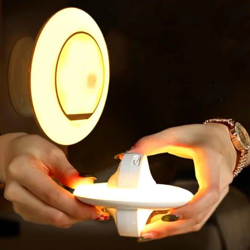

360° Rotating Motion Sensor Night Light USB Rechargeable LED Body Motion Sensor Lamp Security Wall Lamp Outdoor Sensor Light