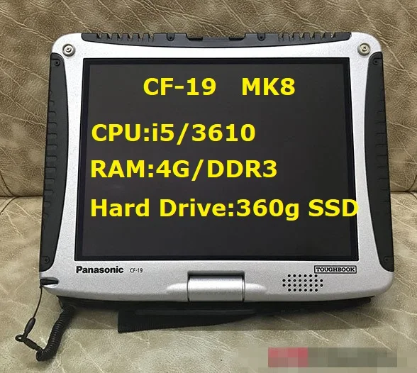 Серый Б/у Panasonic Полностью прочный Toughbook Cf-19 планшет CF19 компьютер MK5 MK6 MK7 MK8 Intel Core i5 4 ГБ/8 ГБ Ram Windows 10 или Win 7 - Цвет: Серый