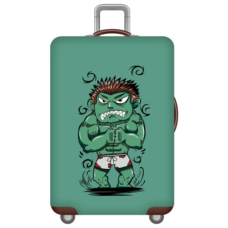 QIAQU эластичный мир путешествия багаж защитный чехол Животный узор костюм 18-32 дюймов чемодан Крышка качество аксессуары для путешествий - Цвет: E Luggage cover
