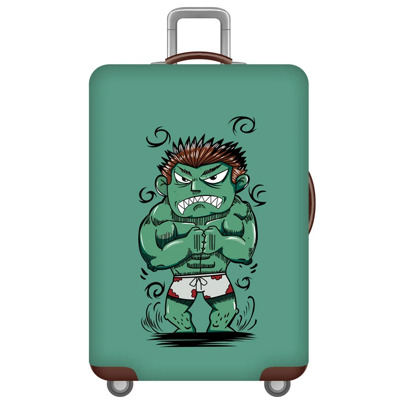 E Luggage cover QIAQU эластичный мир путешествия багаж защитный чехол Животный узор костюм 18-32 дюймов чемодан Крышка качество аксессуары для путешествий - Цвет: E Luggage cover