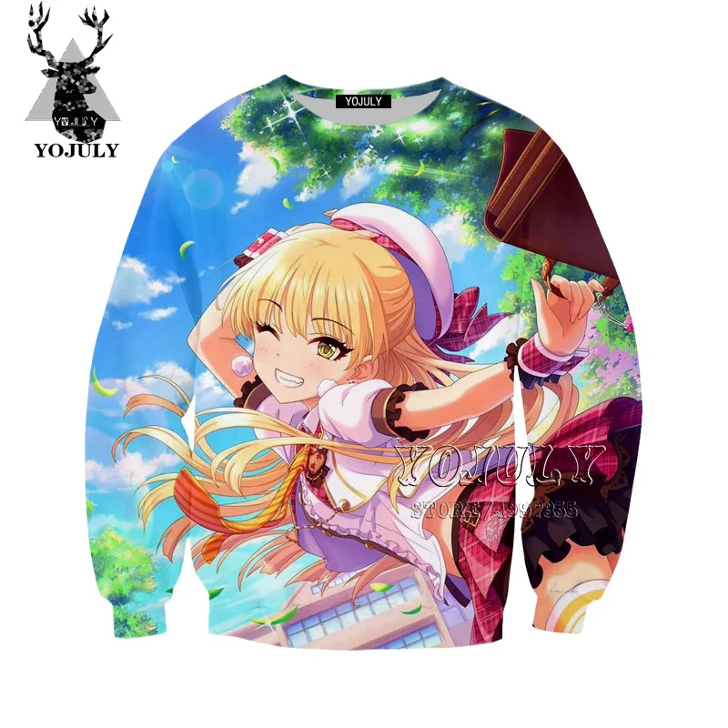 YOJULY Idol Master/Детская толстовка Золушки для девочек с объемным рисунком; модная детская одежда для мальчиков и девочек-подростков; топы с длинными рукавами; SW111