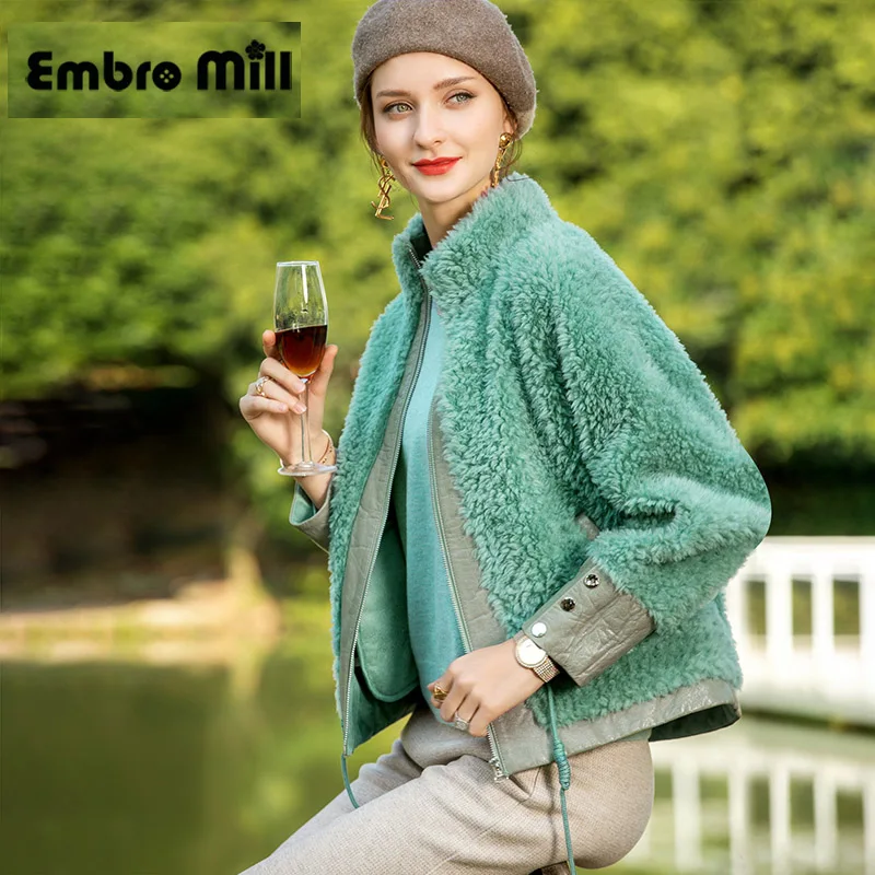 

Winter High Quality Stand collar Cashmere Coat Street Style Short Warm Long Sleeve Cashmere Coat S-XL