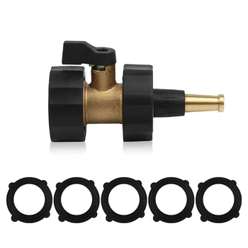 

Solid Brass Hose Shut-Off Valve with Jet Sweeper Sprayer Nozzle Kit for Garden Hose Connector