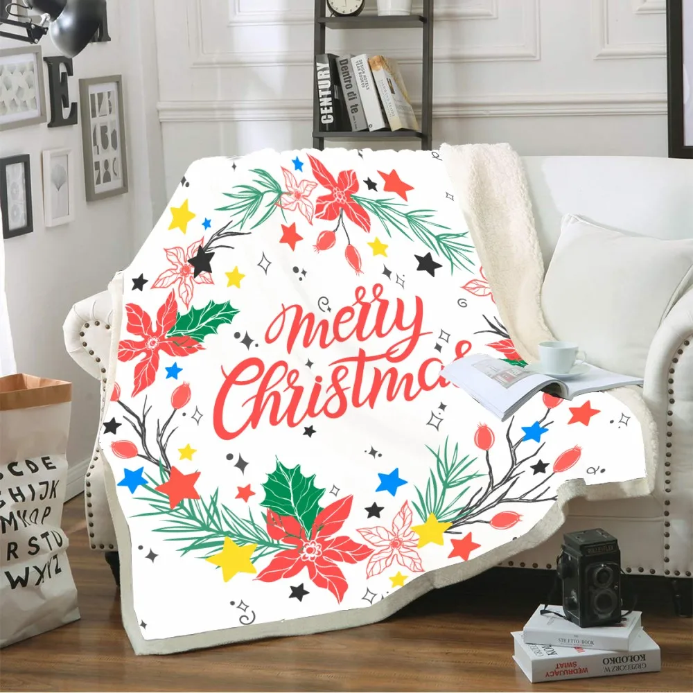 Merry Christmas пледы одеяло Рождественская елка мультфильм одеяло коралловый флис одеяло для детей ворс шерпа одеяло из микрофибры на кровати