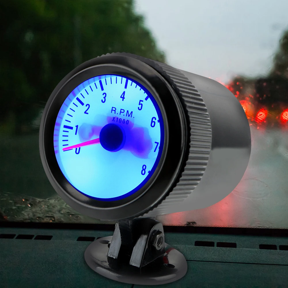 Pointer Tacho Gauge Car Tachometer Digital Display Blue LED 0~8000RPM Universal Tach Meter 12V | Автомобили и мотоциклы