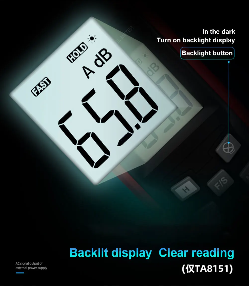 TASI 30~130dB Noise Measuring db Meter Mini Audio Sound Level Meter Decibel Monitor