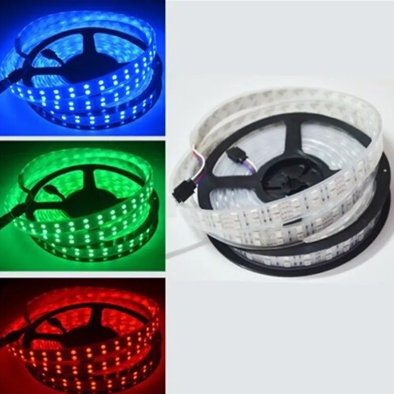 Горячая! Dc12v из светодиодов RGB полосы 5050 СМД из светодиодов полосы света 120led / m RGB гибкая полоска 600led водонепроницаемый IP67