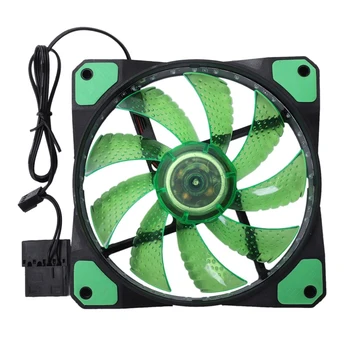 

120mm PC Computer 16dB Ultra Silent 33 LEDs Case Fan Heatsink Cooler Cooling with Anti-Vibration Rubber,12CM Fan,12VDC 3P IDE 4p