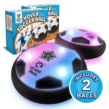 

Hover Soccer Ball Set of 2 Indoor Hover Ball with LED Lights and Soft Foam Bumpers to Protect Furniture Best Kids Toys for 2-16