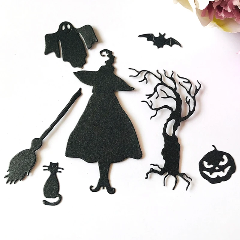 

Halloween Metal Cutting Dies witch pumpkin diy Scrapbooking Photo Album Decorative Embossing PaperCard Crafts Die 2020