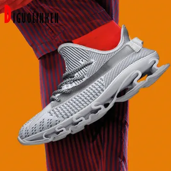 

2020 Summer Men Sneakers Fashion Comfort Men Casual Shoes Mesh Lace-up Men Shoes Lightweight Spring Outdoor Big Size Black New
