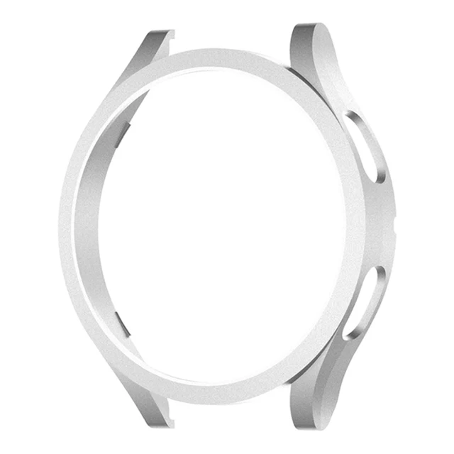 Watch Case For Samsung Galaxy Watch 4 44mm PC Matte Cover  Protective Compatible Galaxy Watch 4 40mm Clock Bumper Shell Silver