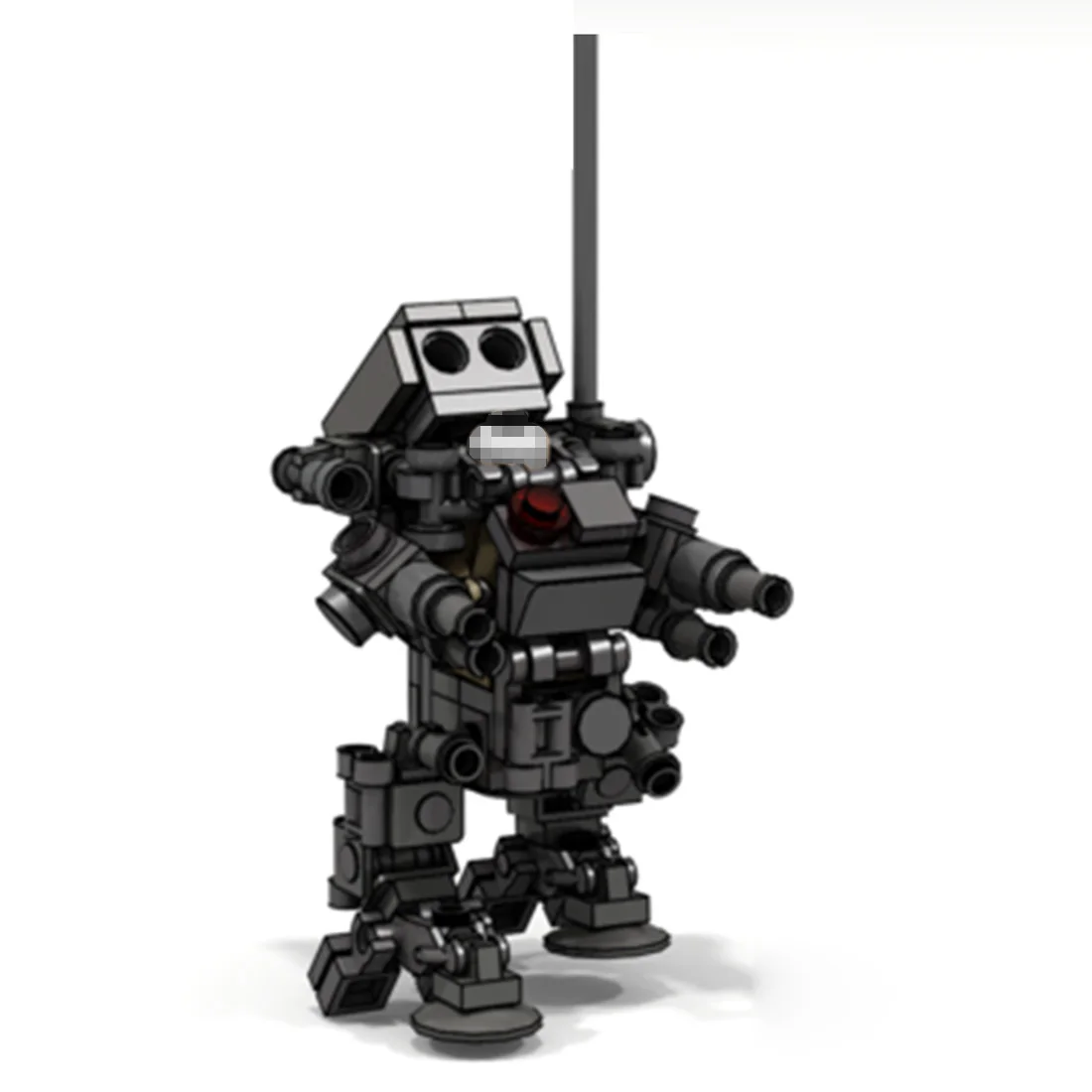 

116Pcs MOC Mini Tratical Trooper Assembly Model Small Particle Building Blocks Educational Toy Set - Dark Grey