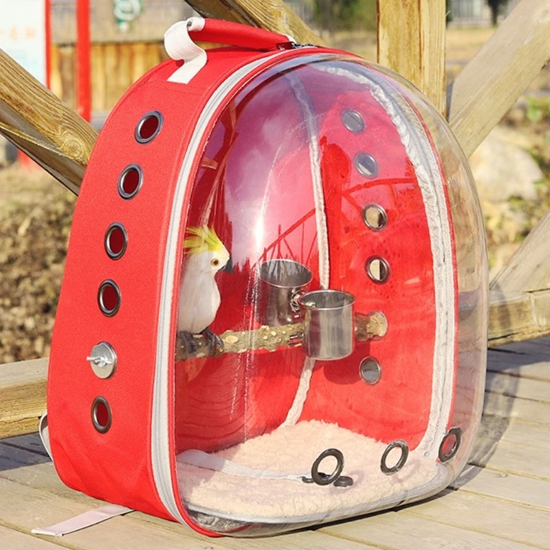 Mochila para transportar aves y loros, bolsa de burbujas perros pequeños, cápsula espacial transportar mascotas, mochila para senderismo, suministros para aves|Nidos y jaulas para pájaros| - AliExpress