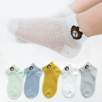 

5Pair/lot Baby Socks Newborn Summer Spring and Autumn Mesh Sports Cotton Socks Kids Baby Girls Boys Socks for 0-12 Year Children