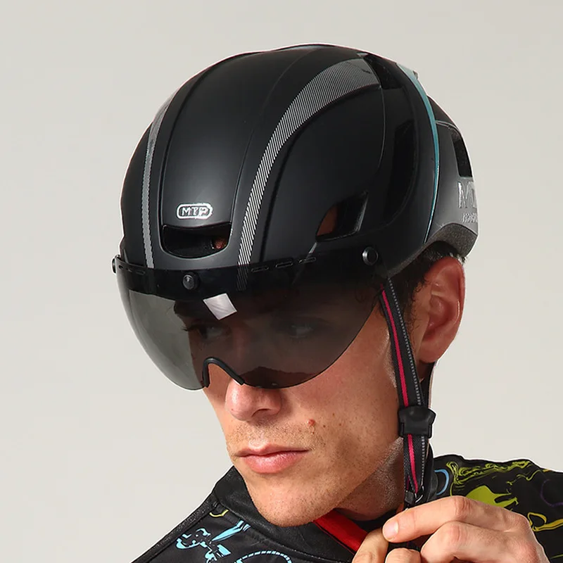 

MTP Magnetic Sucker Goggles Helmet Bicycle Riding Helmet Men And Women Integrally Molded Mountain Highway Safety Helmet Equipmen