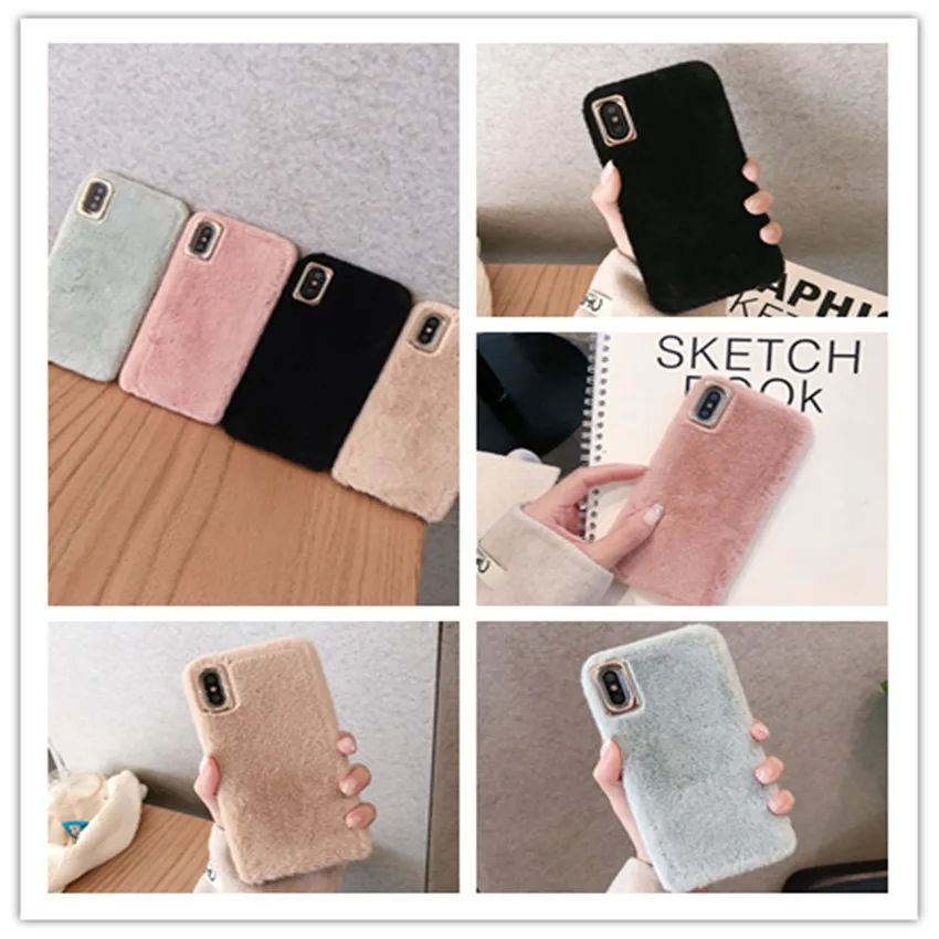 Warm Plush Case For Huawei Honor 9 8 Lite 7A Pro 7C 6X 7X 7S GR5 GR3 2017 9X 6A 5X 5C 4X 4A Enjoy 9S Bunny Fur Cover | Мобильные