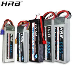 HRB 1800 mah Lipo Батарея 2 S 3 S 4S 2200 mah 5000 mah 6000 mah 2600 mah 11,1 V 7,4 V 14,8 V 5S 6 S XT60 деканов T TRX Самолет RC Запчасти автомобиля