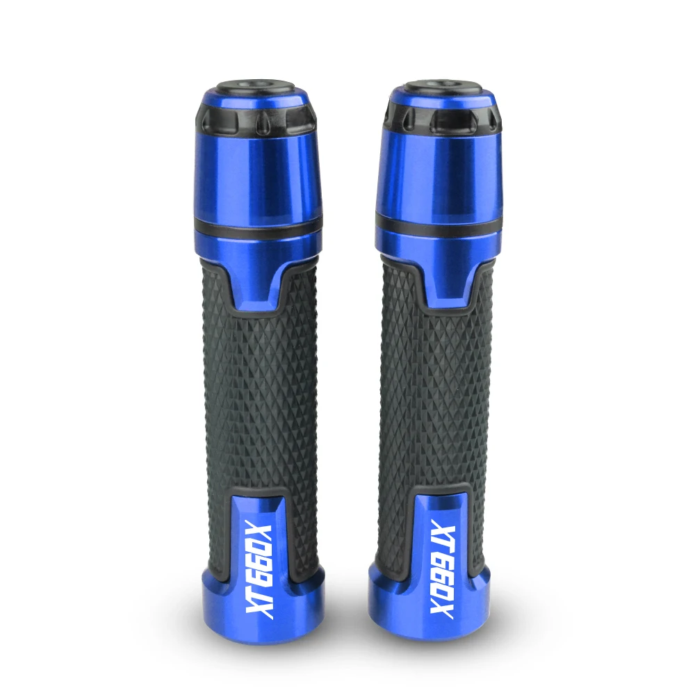 Blue XT660X CNC алюминиевая ручка мотоцикла рукоятка руля и ручка бар концы крышки Набор для YAMAHA XT660X XT 660X XT660 X 2004 - Цвет: Blue XT660X