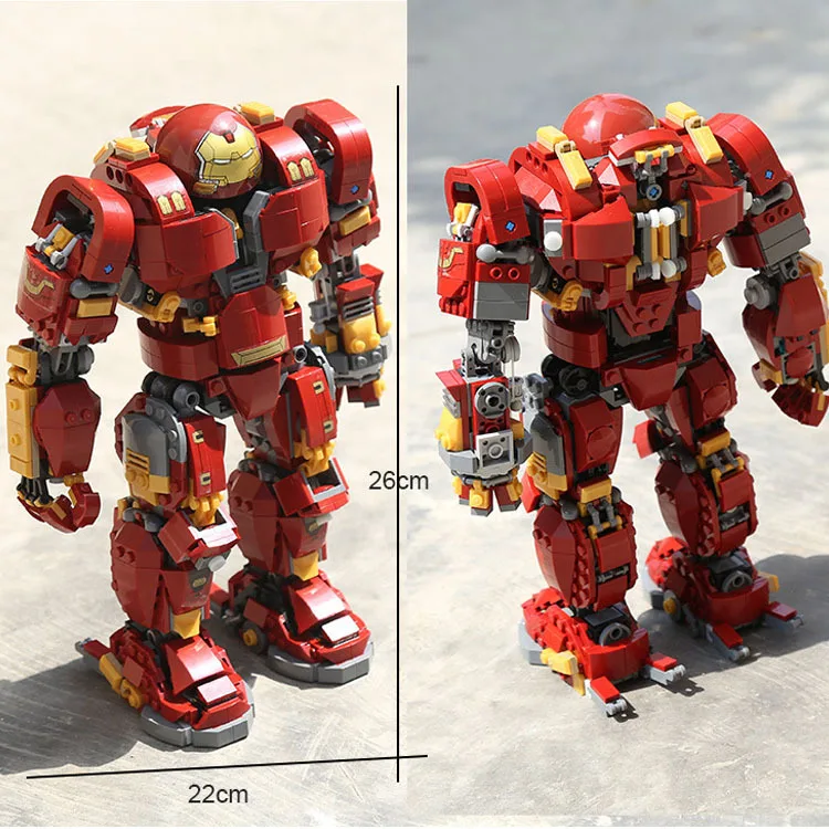 Железный человек черный халкбастер MK41 совместимый 76105 Супер герои Marvel модель Мстителей строительные блоки игрушки для детей Новинка