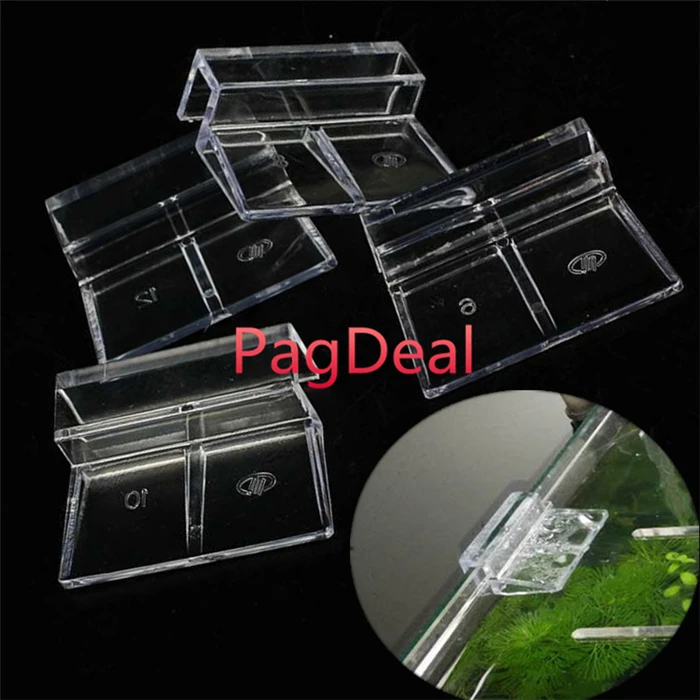 

4pcs a pack 6/8/10/12mm Acrylic Aquarium Glass Holder Support Bracket Fish Tank Light Rack Clip Clamp Stand