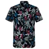 Summer Pure Cotton Mens Hawaiian Shirt Printed Short Sleeve Big Us Size Hawaii Flower Beach Floral Patterns 3