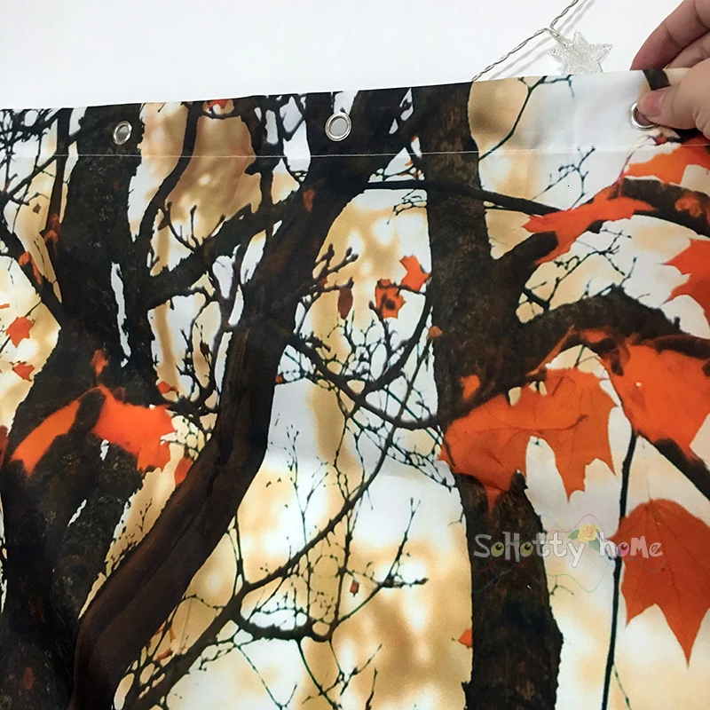 3d Shower Curtains Bathroom Curtain Fabric Brown Autumn Woods Shower Curtain Waterproof Shower Curtain Fabric Cortina De Ducha