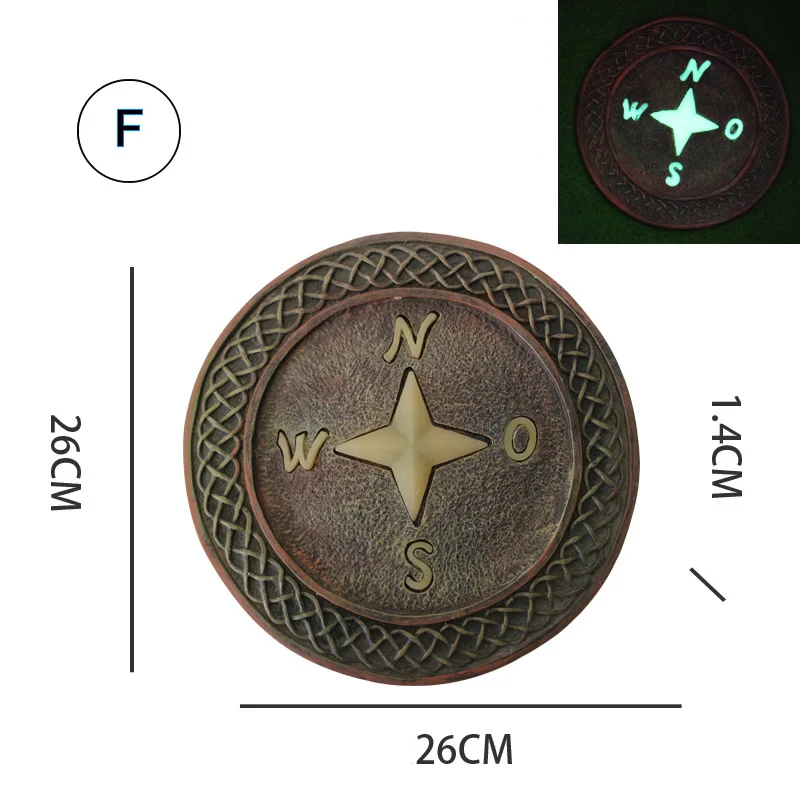 Креативная садовая Каменная ступень доска Смола Ночная светящаяся дорожка декоративная статуя открытый сад газон Декор Орнамент - Цвет: F