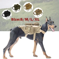 Chaleco táctico Molle para perro, conjunto de ropa con accesorios, arnés militar para el ejército al aire libre, chaleco de caza y trabajo para perros