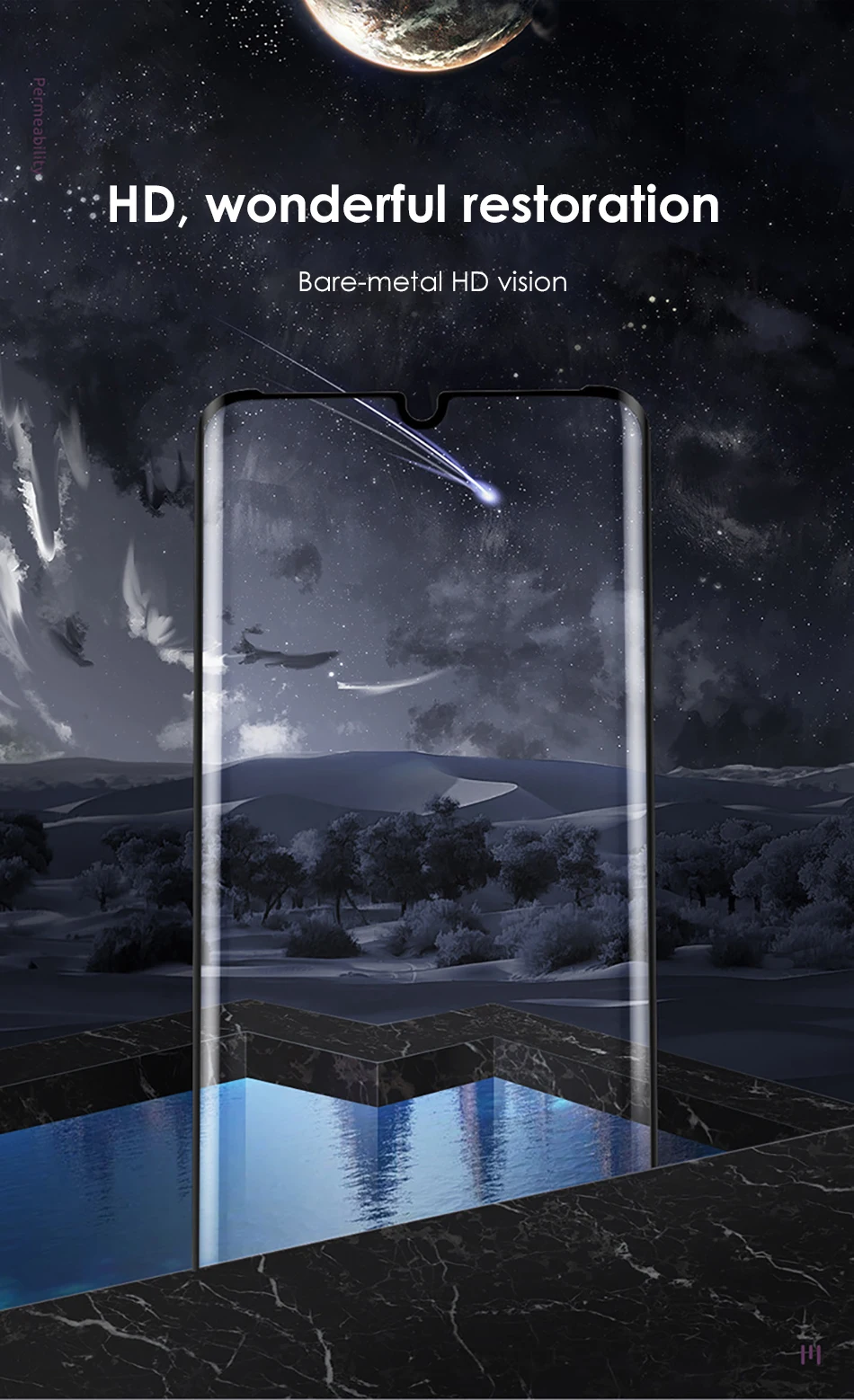 Benks XPRO+AGC Full Protective Tempered Glass For Huawei P30 Pro HD Curved Edge 0.3mm Thin Front Screen Protector Tempered Film