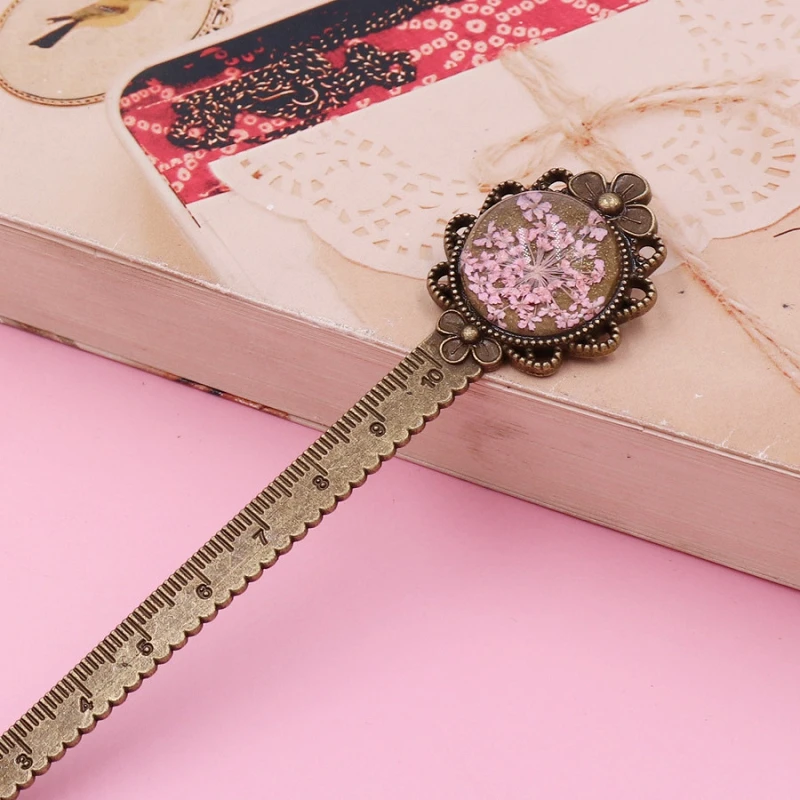 Ретро бронзовые в виде книжных закладок 10 см линейка Винтаж сушенный цветочный