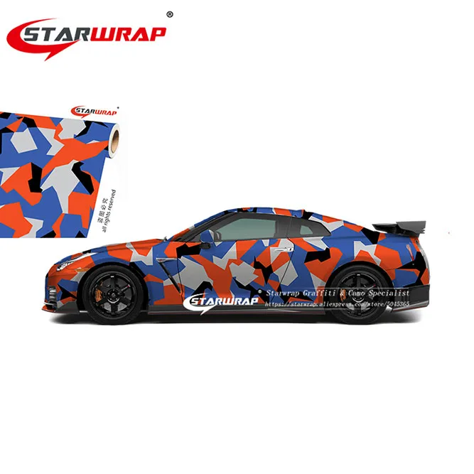 Starwrap камуфляжная виниловая пленка камуфляжная виниловая упаковка для автомобиля Наклейка велосипедная консоль компьютер Ноутбук кожа скутер мотоцикл - Название цвета: 317