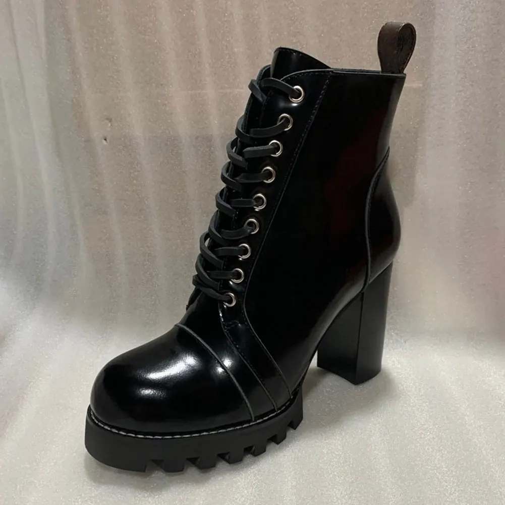 MORAZORA/Модная обувь женские ботинки на платформе Демисезонные ботильоны для женщин наивысшего качества на высоком каблуке Большие размеры 34-43