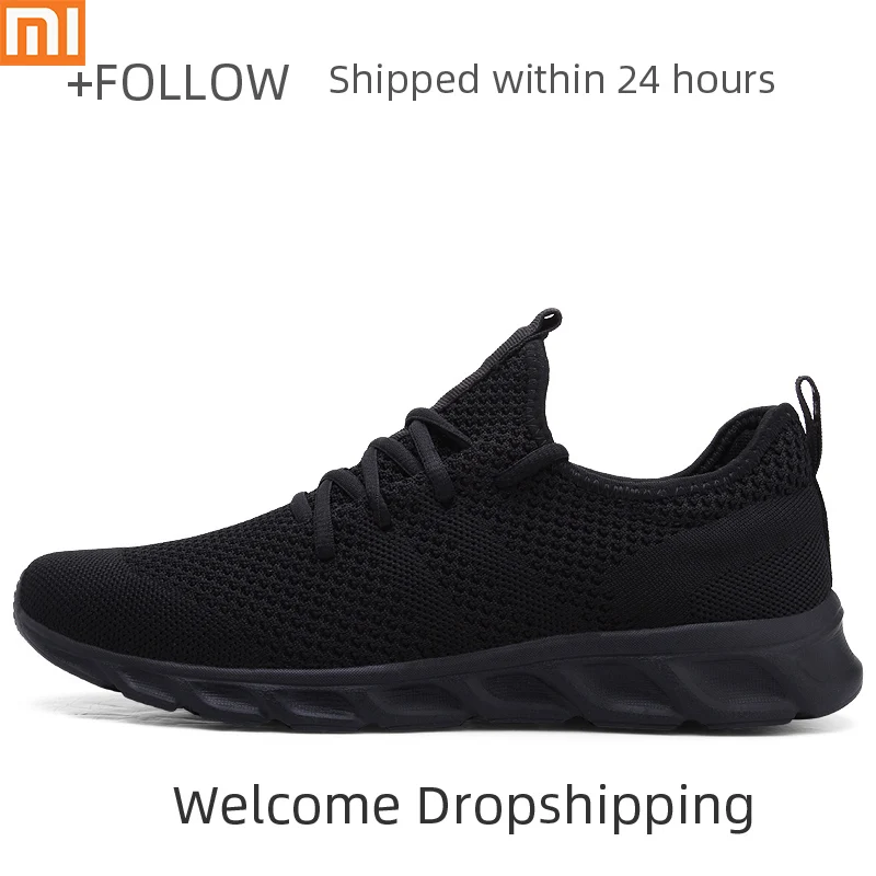 black -58 Xiaomi/мужская повседневная обувь; Мужская Спортивная обувь; дышащая обувь; Sapato Masculino; Легкие мужские кроссовки; удобная мужская обувь для бега - Цвет: black -58
