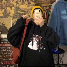 Hu tao impressão genshin impacto jogo quente anime moletom com capuz mulher/homem streetwear kawaii roupas de grandes dimensões moletom harajuku pullovers
