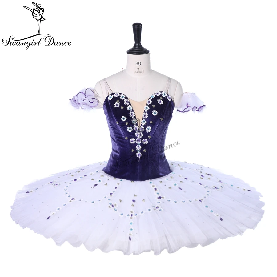 prdark purple fairy tutu women professional ballet tutu ballerina pancake platter classical performance ballet costume BT9279