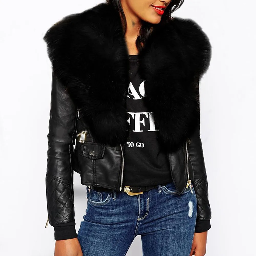 Женская зимняя куртка 2019Top новая женская мода размера плюс с длинным рукавом меховой воротник молния карманы пальто куртка Chaqueta Mujer