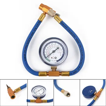 

R134A To R12/R22 Refrigerant Recharge Hose Pipe Pressure Gauge 90mm 350psi 24bar