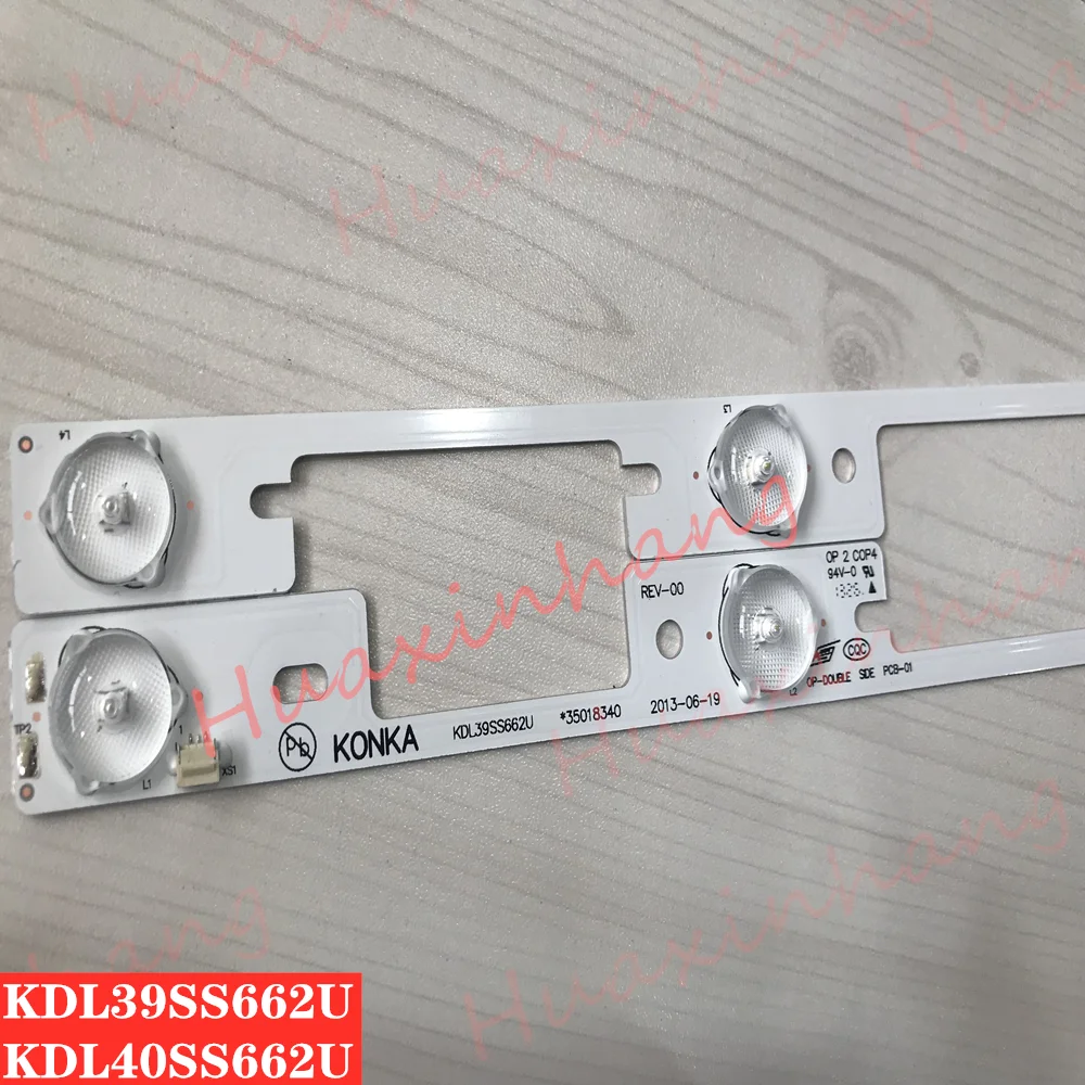 New 500Pieces LED backlight bar for KONKA KDL39SS662U 35018339 35018340 327mm 4 LEDs( 1 LED 6V