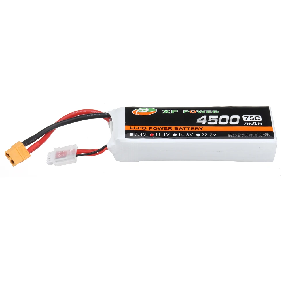 1/2/4 шт. XF 11,1 V/14,8 V 4500 мА/ч, 75C 3 S/4S Перезаряжаемые Lipo Батарея XT60 разъем для дрона с дистанционным управлением аксессуары «сделай сам»