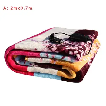 

24V Car Electric Heating Blanket With Cigarette Lighter Electric Heating Quilt Large Truck Electric Heating Cushion Color Random