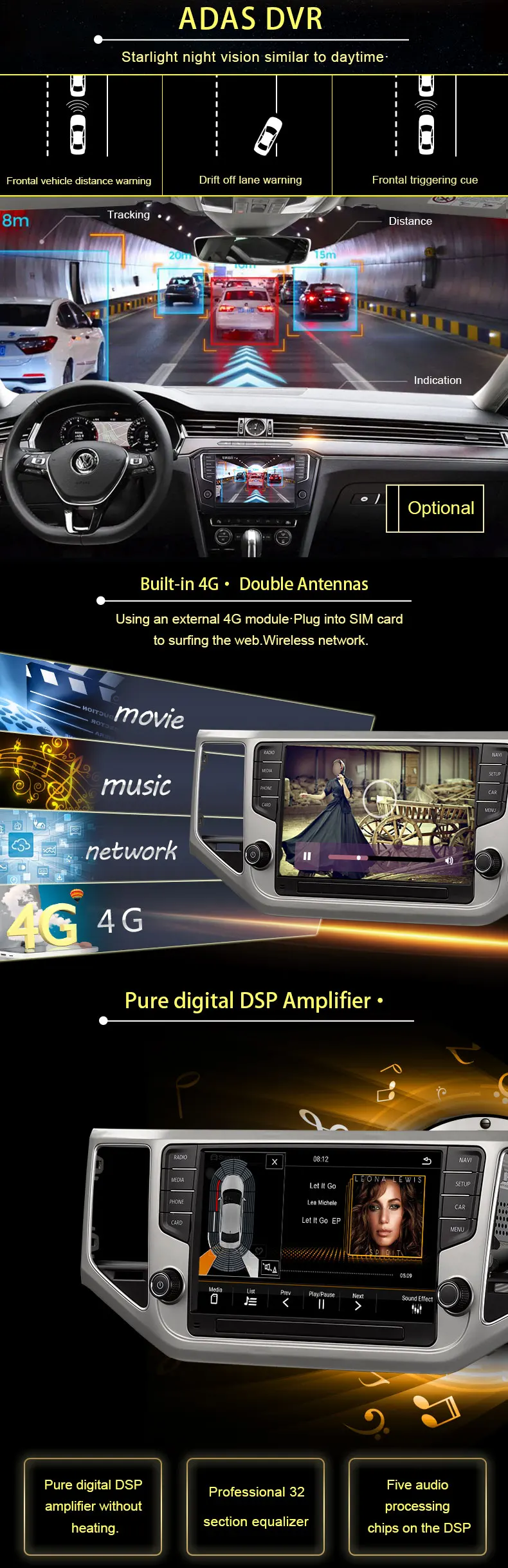 NaweiGe 9 дюймов MIB-IV Android Восьмиядерный 8,1 2+ 32 ГБ Автомобильный dvd для VW Sportsvan Volkswagen Sportsvan- Авторадио Стерео