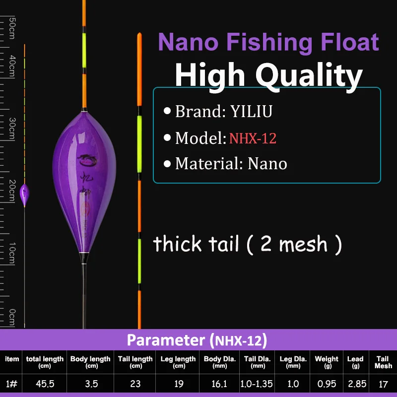 NHX-12 3 pcs 3 шт. высокочувствительные вертикальные совершенно новые Nano поплавки для рыбалки тонкий хвост Тилапия карась длинные рыбные поплавок Инструменты - Цвет: NHX-12 3 pcs
